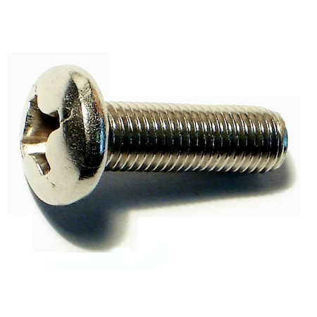 Midwest Fastener 5/16"-24 x 1 in Phillips Pan Machine Screw, Plain 18-8 Stainless Steel, 6 PK 79048